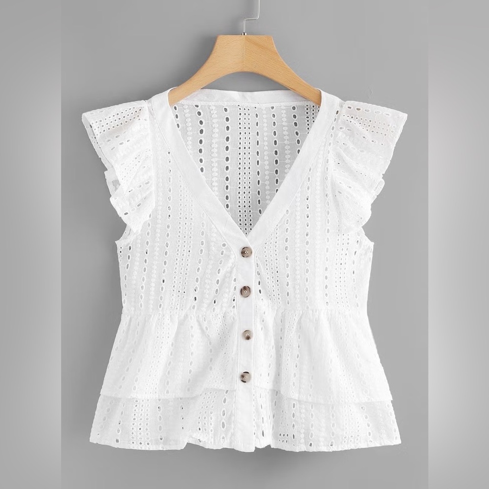 Miss Kelly  1999 | Tiered Eyelet Blouse